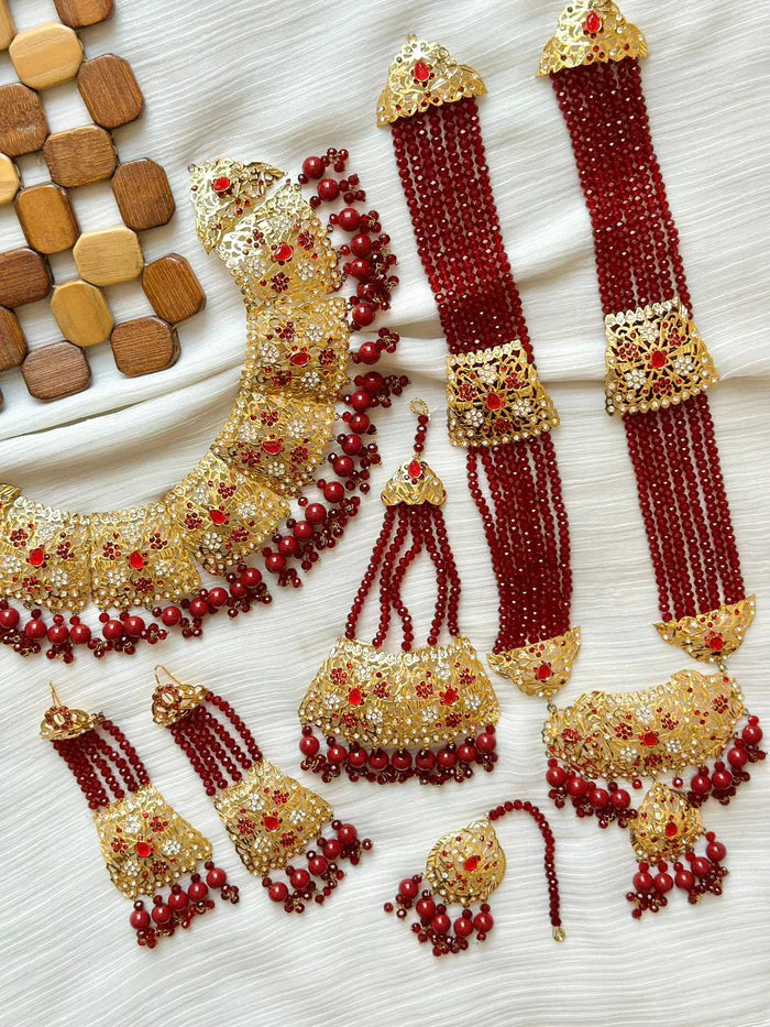 Light Weight Hyedrabadi Bridal set NJ-1656