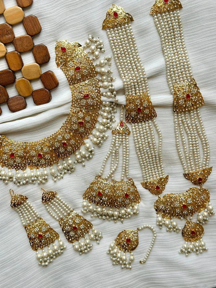 Light Weight Hyedrabadi Bridal set NJ-1656