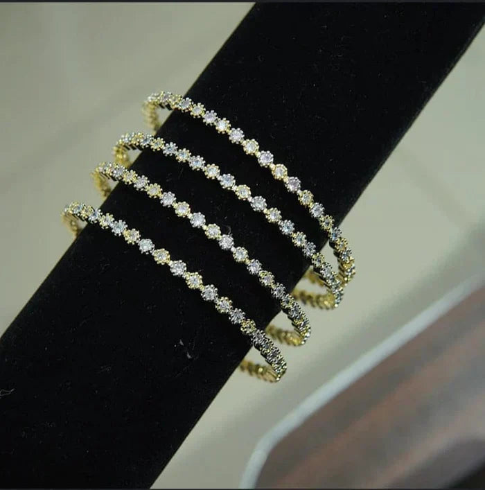 American Diamond 4 pcs Bangles