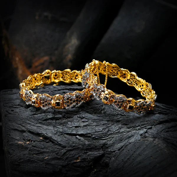 0   Enchanting Quartz (Gold Plated) Bangles