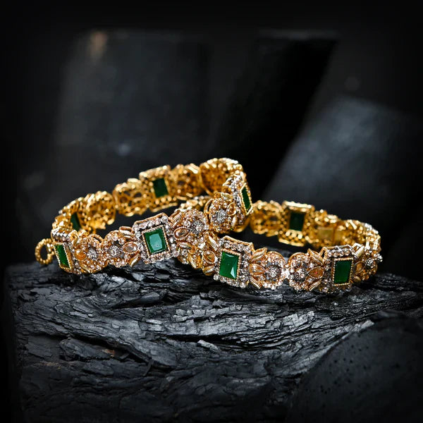 0   Enchanting Quartz (Gold Plated) Bangles