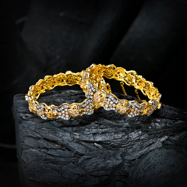 0   Enchanting Quartz (Gold Plated) Bangles