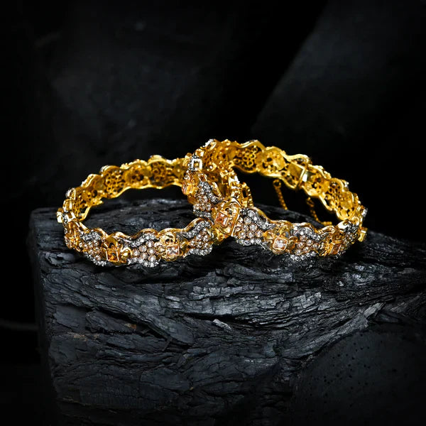 0   Enchanting Quartz (Gold Plated) Bangles