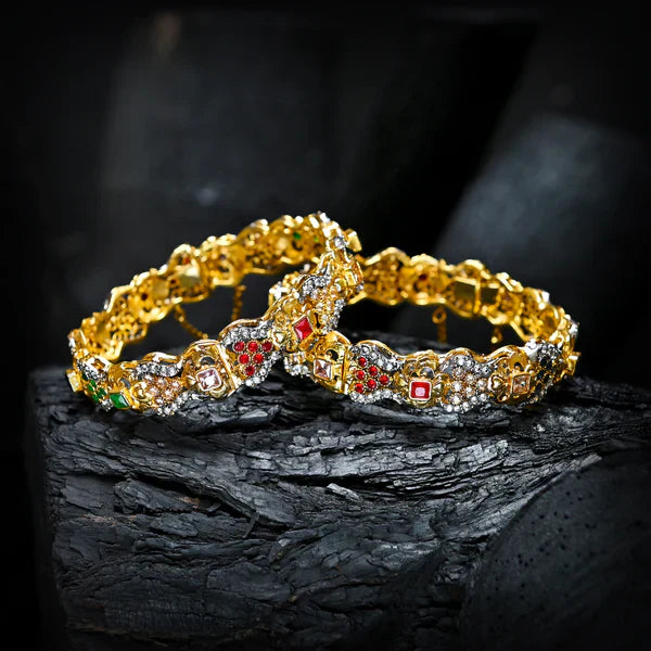 0   Enchanting Quartz (Gold Plated) Bangles