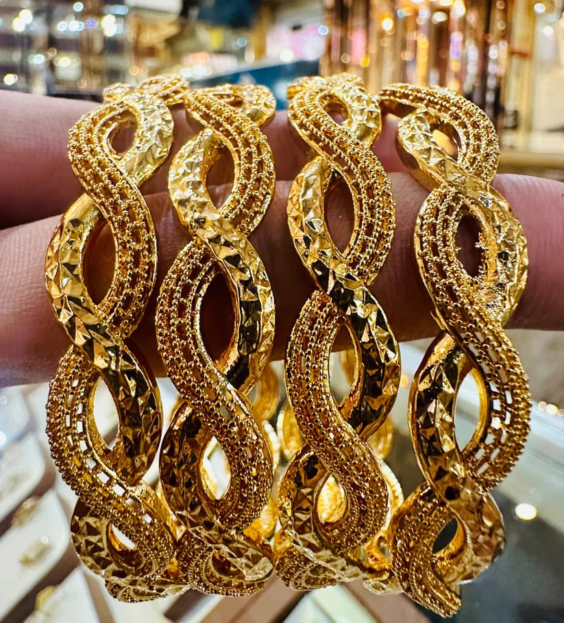 4 PCS GOLD PLATED BANGLES