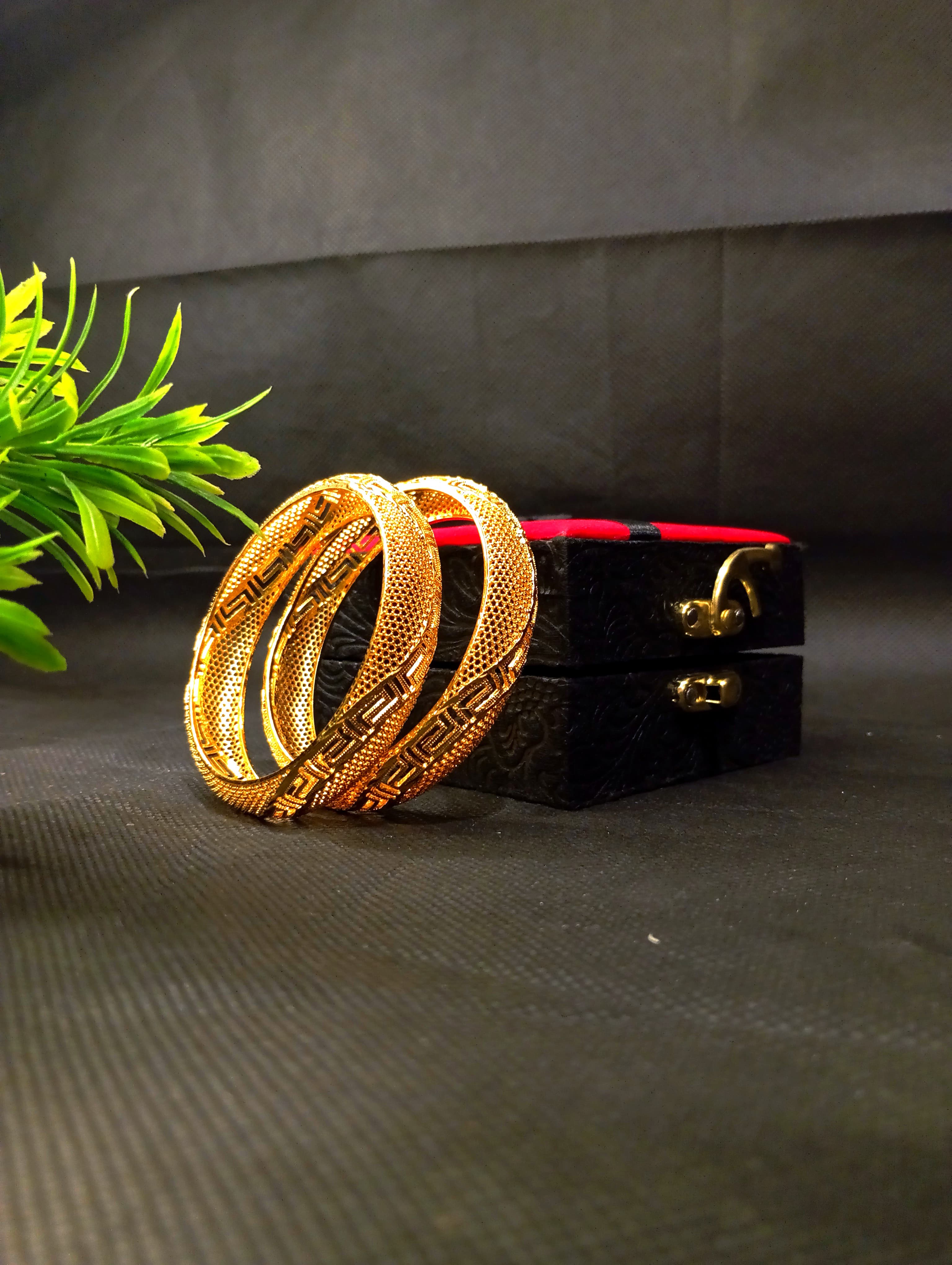 2 Pcs Gold Plated Bangles