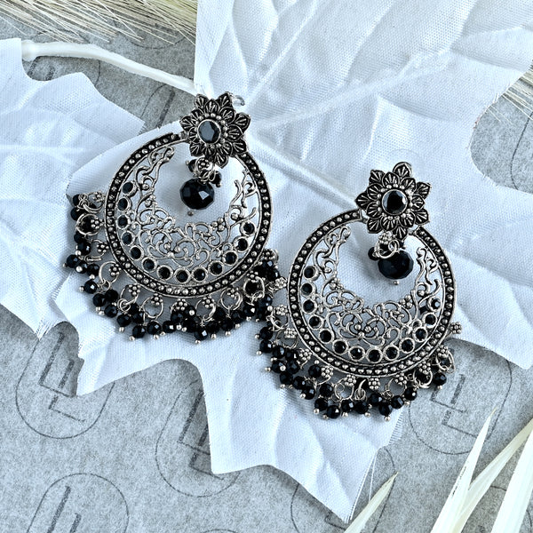 Oxidized Chand Bali Earrings - (ER-47)