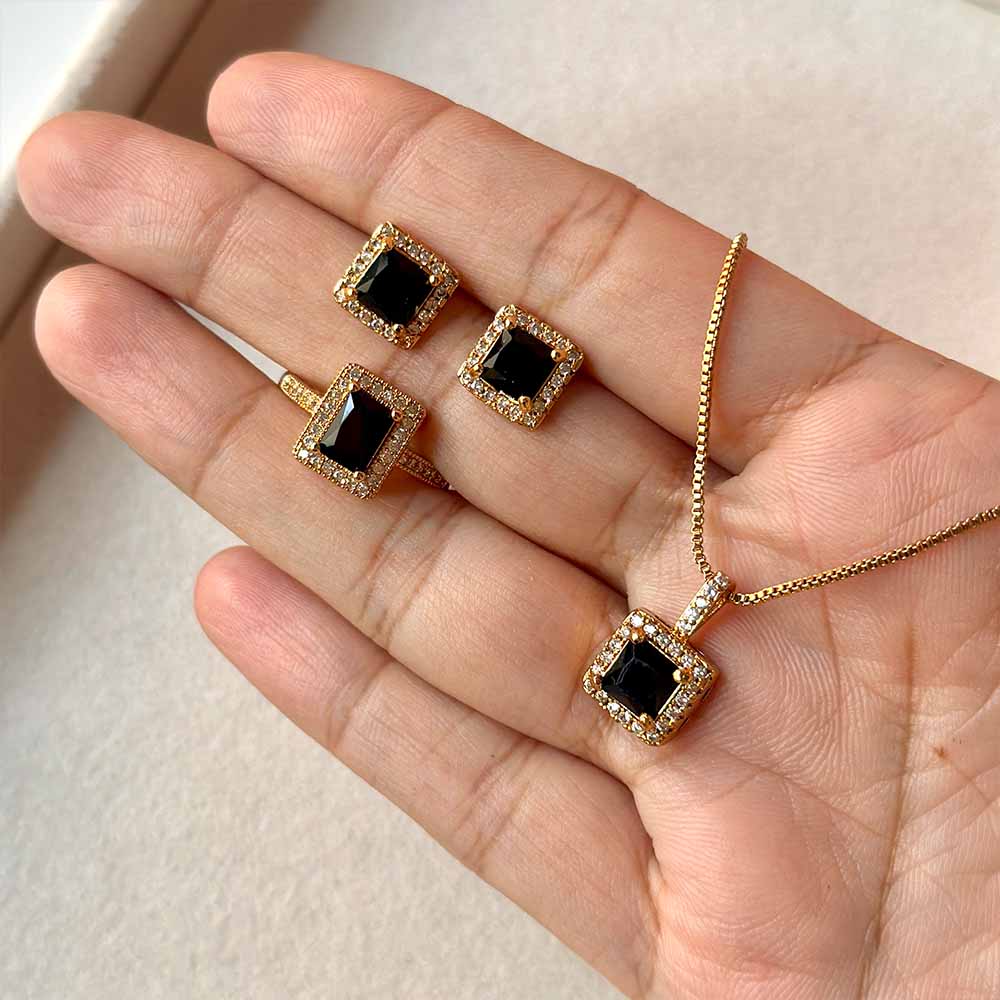 Zara Pendant Set (Black)