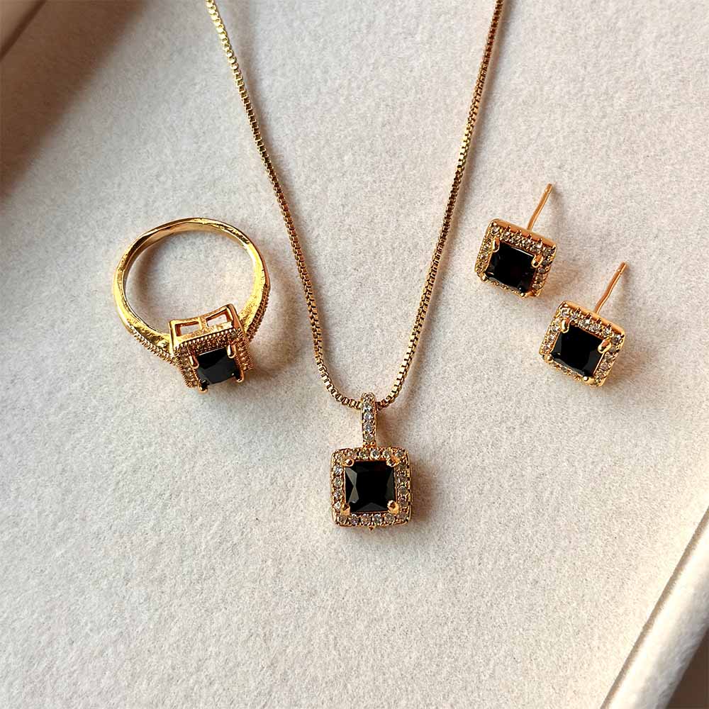 Zara Pendant Set (Black)